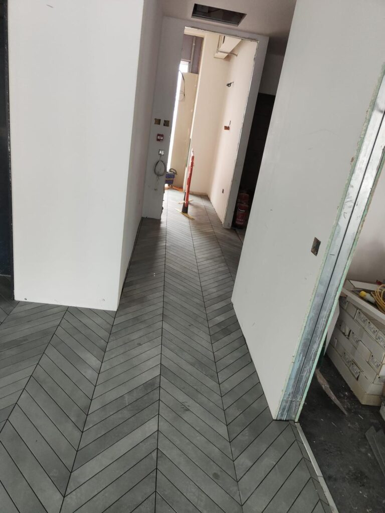 Completed tiling project by Titan Redesign in Canary Wharf