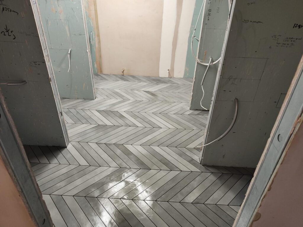 Large scale tiling project by Titan Redesign in London