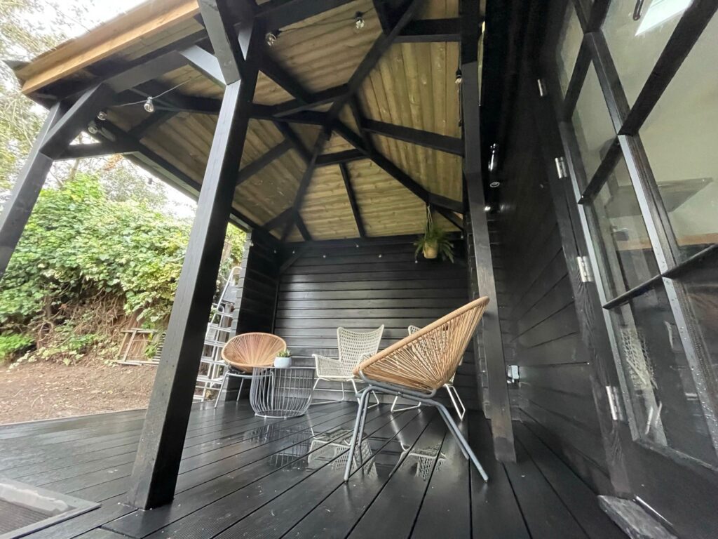 Close-up of patio details in West Norwood SE27, London